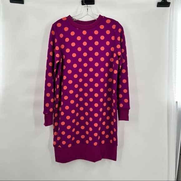 Victor Glemaud Polka Dot Tunic Dress Womens XS Crewneck Pullover Purple target - Picture 9 of 12